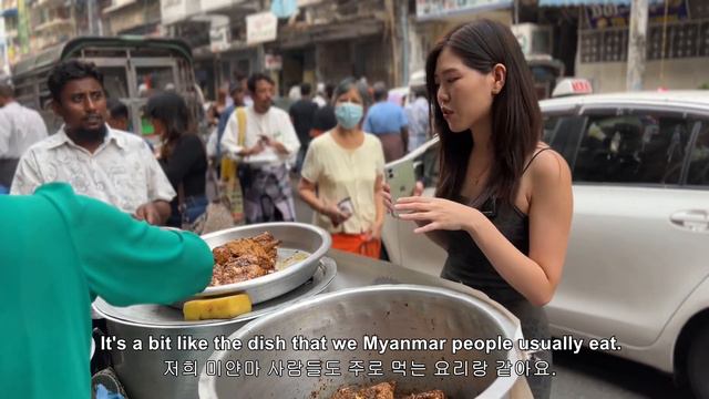 Experience muslim street food in Yangon of Myanmar during Ramadan with a beautiful woman. смотреть онлайн