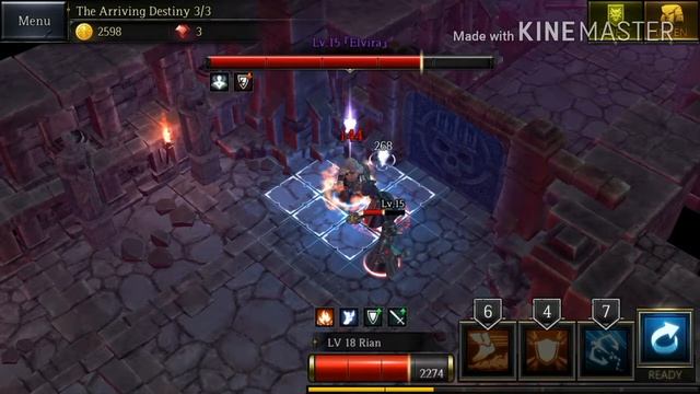 Rogue Hearts — Elvira farm as a Fighter. Android Gameplay смотреть онлайн