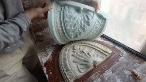 д76-79 Гипсовая розетка. Формовка, установка.