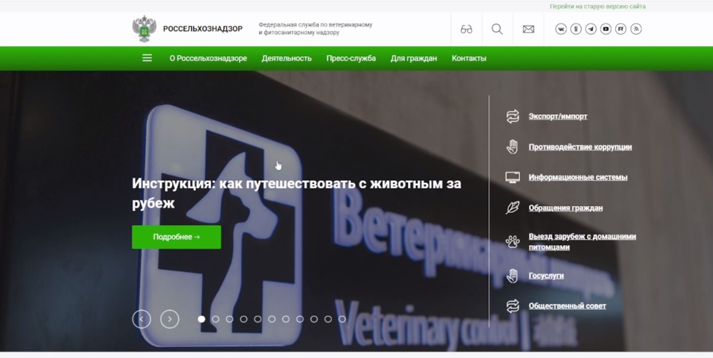 Видеоинструкция: как сформировать заявку на оформление ветсертификата при вывозе животного за рубеж