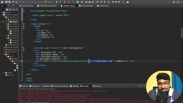 #11 Developing an Update Interface | Spring crud example with MySQL | Java + spring Live project смотреть онлайн
