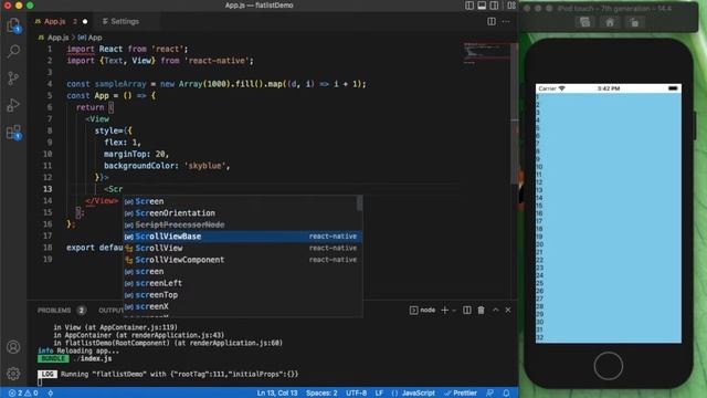 FlatList - Rendering List in React-Native.  React-Native Tamil. PART  7