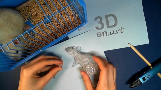 3D PEN ART | RAT | КАК НАРИСОВАТЬ КРЫСУ 3D РУЧКОЙ | 2020 смотреть онлайн