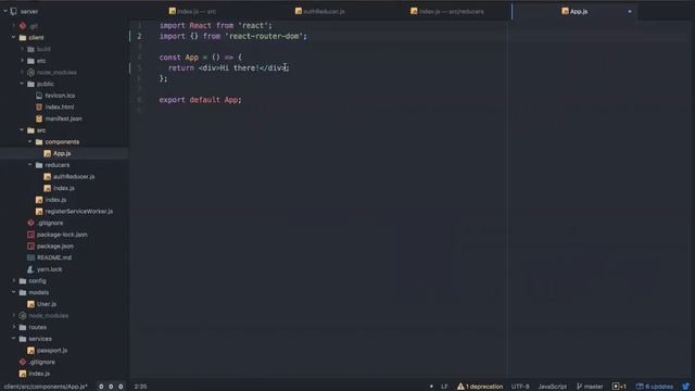 Node With React React Router Setup (067)