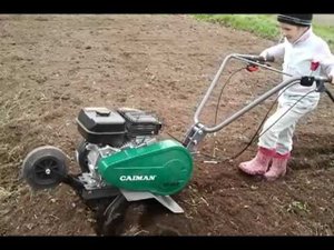 Культиватор Caiman ECO 50S С2. Вспашка земли на огороде