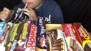 ASMR |CHOCOLATES (candbury,samba,bounty,serenata)NO TALKING |EATING SOUNDS