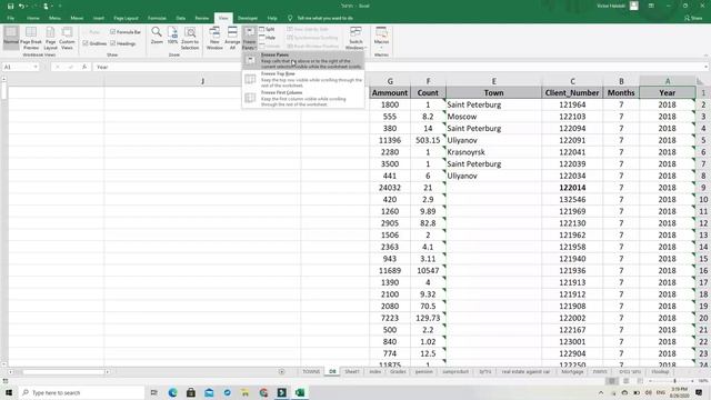 ЗАКРЕПИТЬ ОБЛАСТЬ В EXCEL (заморозить заголовок) смотреть онлайн