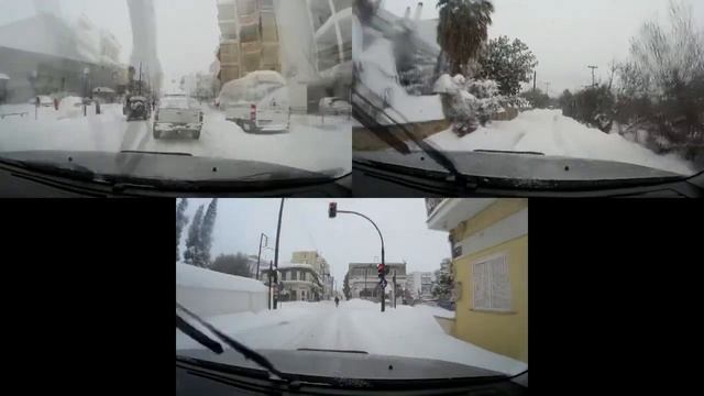 Χιόνι στο Βόλο - Snow in Volos 30 Dec 2014