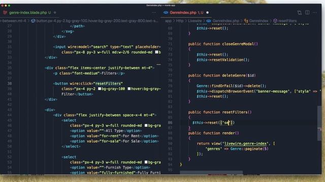 Laravel Livewire Tutorial Create Movie Website #16 Add Search and Filters