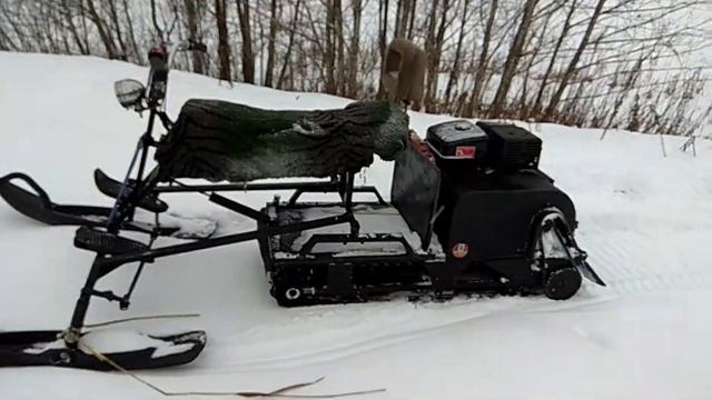 Мотобуксировщик с лыжным модулем!