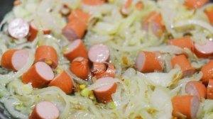 Подлива к макаронам из сосисок