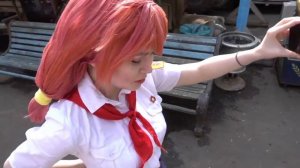 Пионерия перед фестивалем Совенок Бесконечное лето косплей. 2019 год.