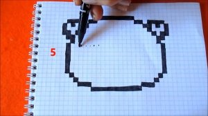 Как рисовать по клеточкам Панду Простые рисунки How to Draw Panda Pixel Art