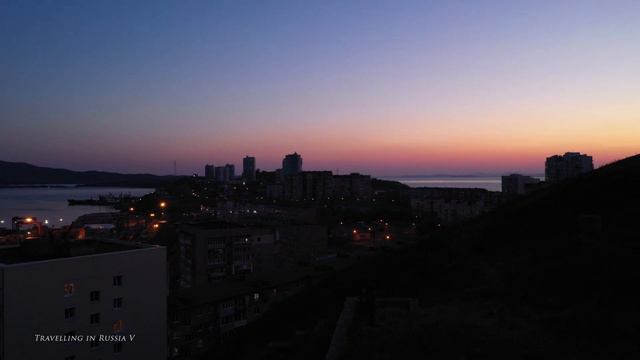 Панорама ночного Владивостока. Эгершельд
