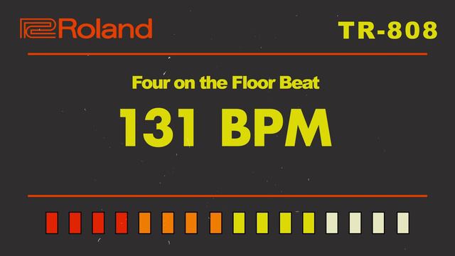 Roland TR-808 Four On The Floor 131 BPM Backing Track смотреть онлайн