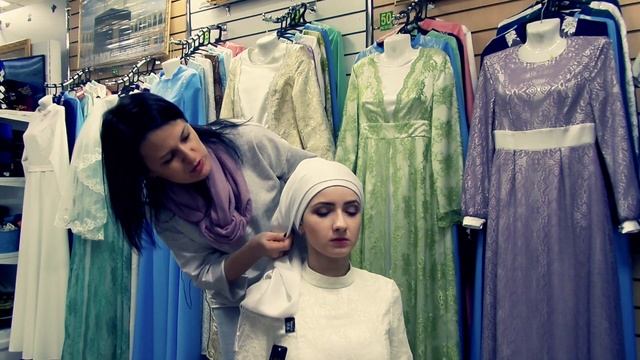 Как повязать платок на никах, мусульманскую свадьбу  Видеоурок