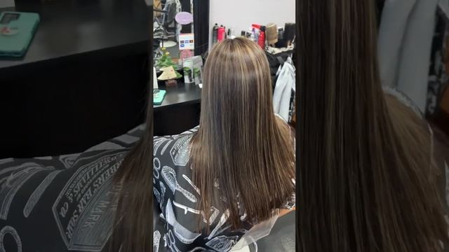 Highlights w/ Matrix Color Graphics & Purple LowLights w/ Redken shades EQ 6N.