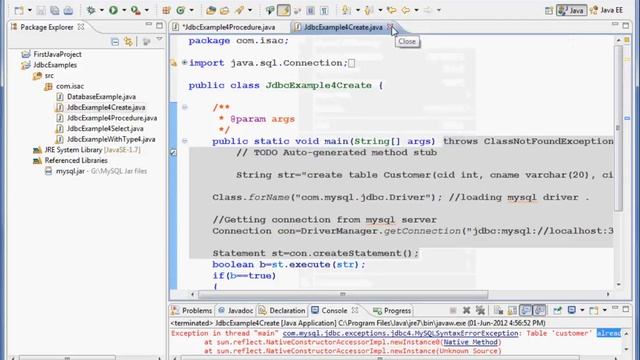 CoreJava Chapter 55 - HandsOn JDBC Example Create StoreProcedure