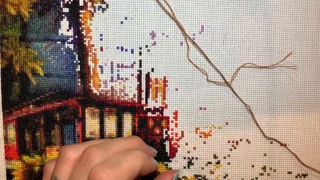 Stitch With Me HAED Full Coverage Cross Stitch World Travel Bookshelf flosstube