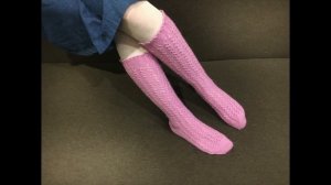 Мои вязальные будни. Готовая работа. Гольфы спицами от мыска.