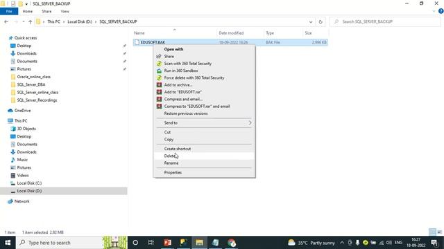 Database Backup in SQL Server  || SQL Server DBA Complete Course in Telugu || Lesson 8 || Edusoft4U