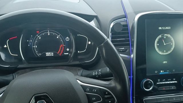 engine start -28° C Renault Espace 5 2.0 dci M9R650 смотреть онлайн