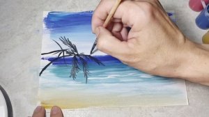 Море ?. Рисунок гуашью. Правополушарное рисование для детей и взрослых. Рисуем море легко и просто.