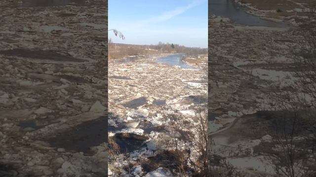 река Дубна ледоход 18.04.2013 часть 5 смотреть онлайн