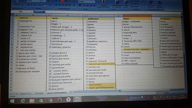 Кемпинговый поход. Список необходимого и раскладка продуктов. Нижняя Волга тур. смотреть онлайн