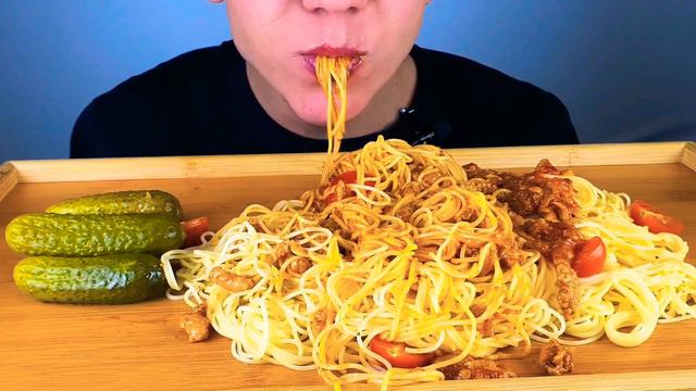 ASMR SPAGHETTI TOMATO SAUSE MUKBANG BOLOGNESE PASTA (EATING) СПАГЕТТИ СОУС АСМР МУКБАНГ (ИТИНГ) 국수 смотреть онлайн