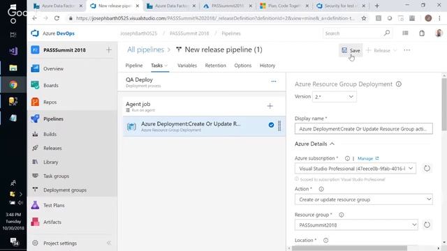 PASS Demo step 2 Azure GIT and DevOps CI смотреть онлайн