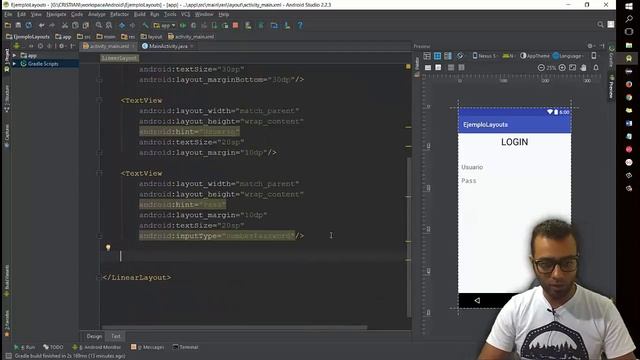 23. Ejemplo Ventana de Login usando LinearLayout смотреть онлайн