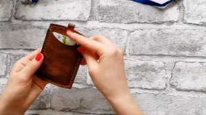 Бейдж для пропуска из натуральной кожи