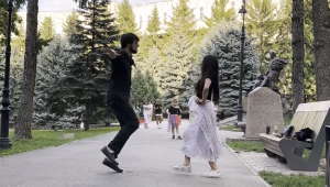 Девушка Танцует Круто Гандагана Чеченская Лезгинка 2023 Алмата Казахстан ALISHKA Gandagana Lezginka