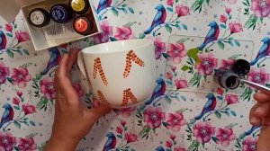 Мастер-класс: Как расписать кружку акриловыми красками по стеклу DECOLA / Роспись посуды /