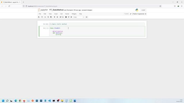 #2 Python static method basic example |Python Tutorials for beginners Hindi |#python #pythontutoria