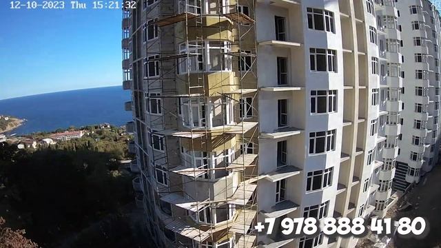 Строительство квартир у моря ЖК "Прибой". Крым, Форос. октябрь 2023г. смотреть онлайн