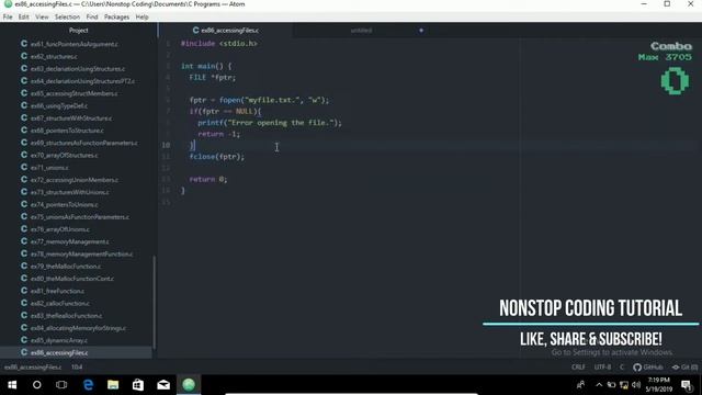 Accessing Files Easiest Way To Learn C With Atom Editor In Windows 10 #88 ►▼◄ смотреть онлайн