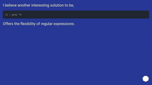 How to get a linux directory listing for files beginning with a certain letter that doesn't descend смотреть онлайн