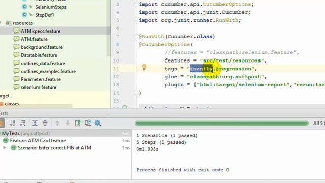 Lecture 13 : Using tags and name to group Cucumber scenarios in Java смотреть онлайн
