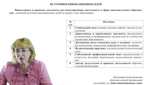 Организация инновационной деятельности в организации дополнительного образования