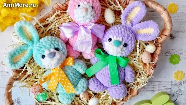 Амигуруми: схема Пасхальный зайчик. Игрушки вязаные крючком - Free crochet patterns. смотреть онлайн