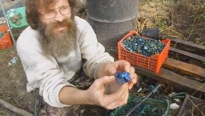 Отмывка камня.  Азурит и малахит.