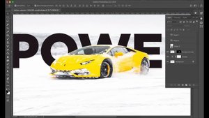 Как поставить текст позади предмета в Photoshop