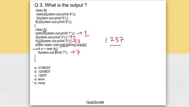 Java: MCQs on static and initializer block part(2) смотреть онлайн