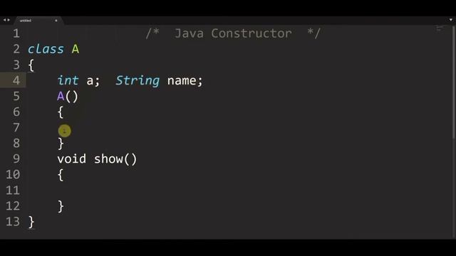 Constructor in Java in Tamil | What is Constructor? with syntax and example | Techtors