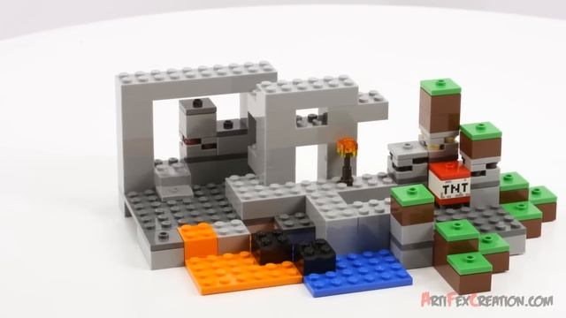 Lego Minecraft The CAVE 21113 Animated Stop Motion Review смотреть онлайн