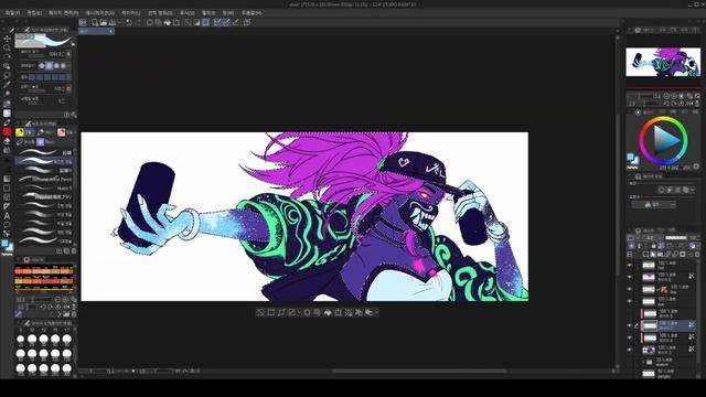 [Speed Painting] Fan art "K/DA Akali" [CLIP STUDIO PAINT] смотреть онлайн