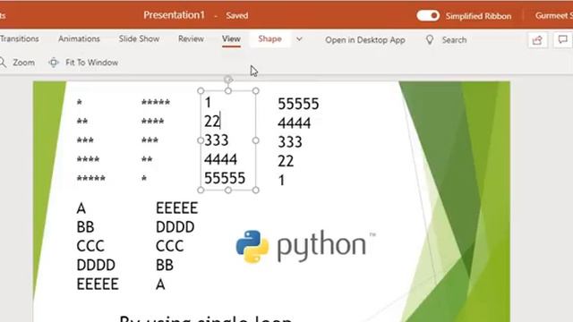 pattern in python