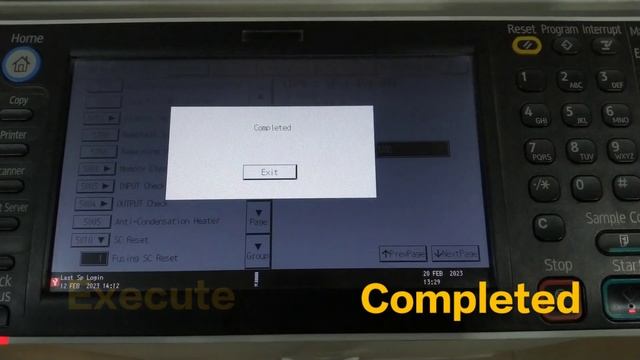 Error core SC544-01, SC542-01, SC543-01 on Ricoh MP 2554, 3054, MP 2555, 3055 photocopy machine.